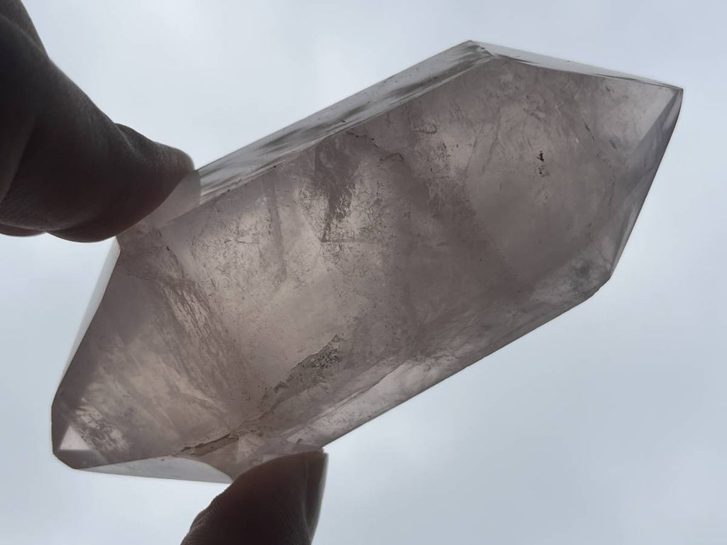 Polished Double Terminated Gemmy Rose Quartz Crystal x 1 From Ambatondrazaka, Madagascar