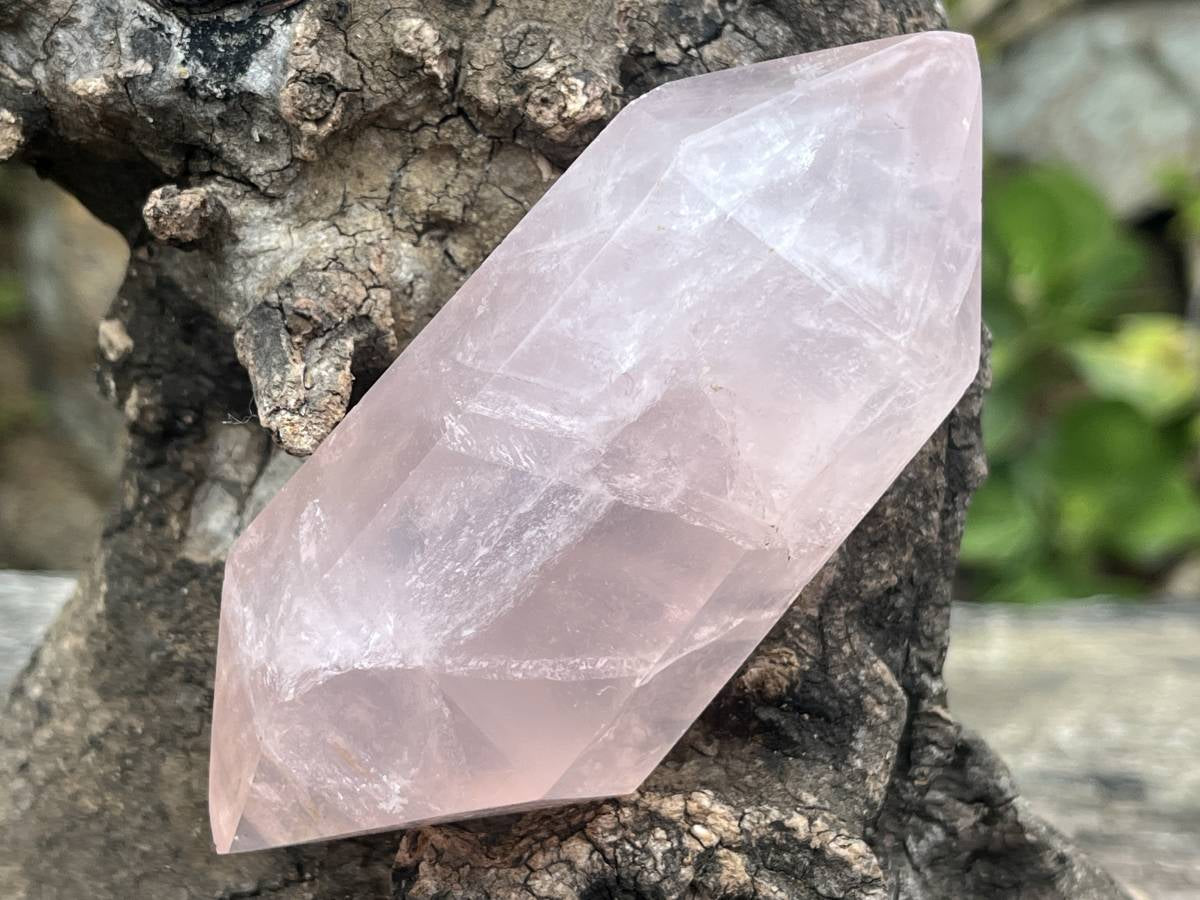 Polished Double Terminated Gemmy Rose Quartz Crystal x 1 From Ambatondrazaka, Madagascar