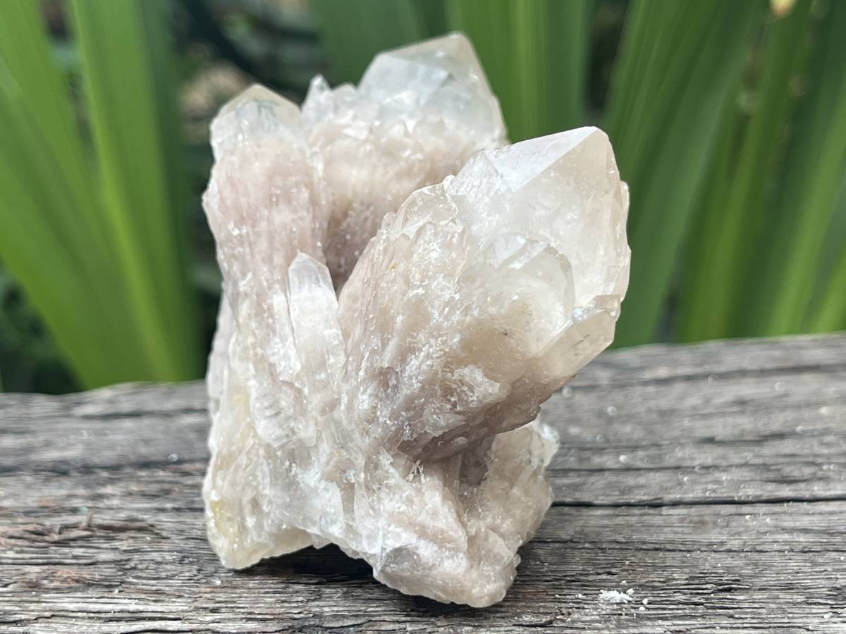 Natural Cascading White Phantom  Clear Quartz Cluster x 1 From Luena, Congo