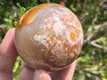 Polished Flower Agate Sphere x 1 From Antsahalova, Madagascar