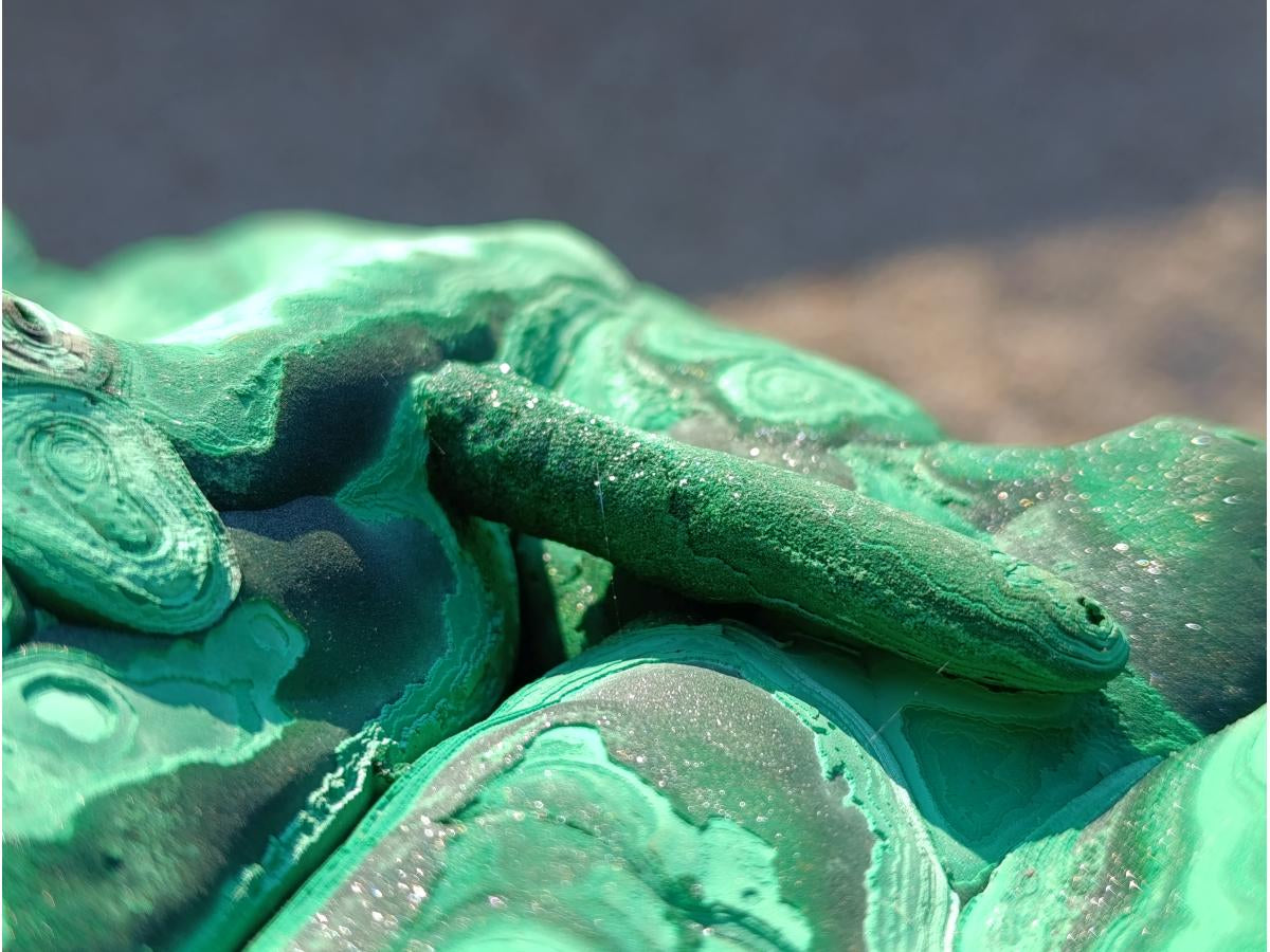 Natural XXXL Museum Malachite Stalactite Formation x 1 From Kolwezi, Congo