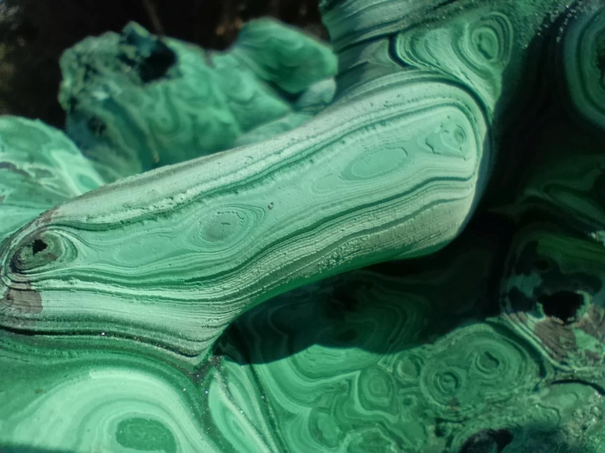 Natural XXXL Museum Malachite Stalactite Formation x 1 From Kolwezi, Congo