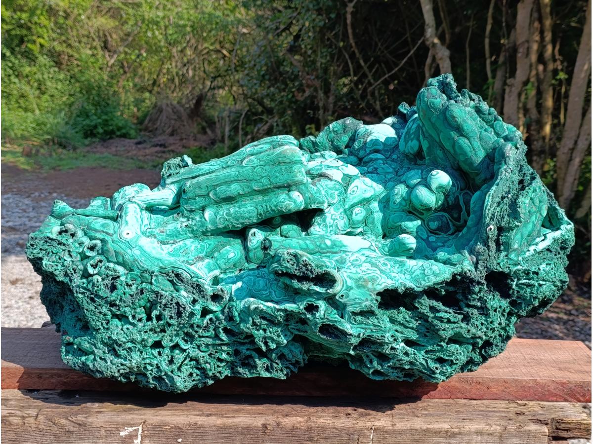 Natural XXXL Museum Malachite Stalactite Formation x 1 From Kolwezi, Congo