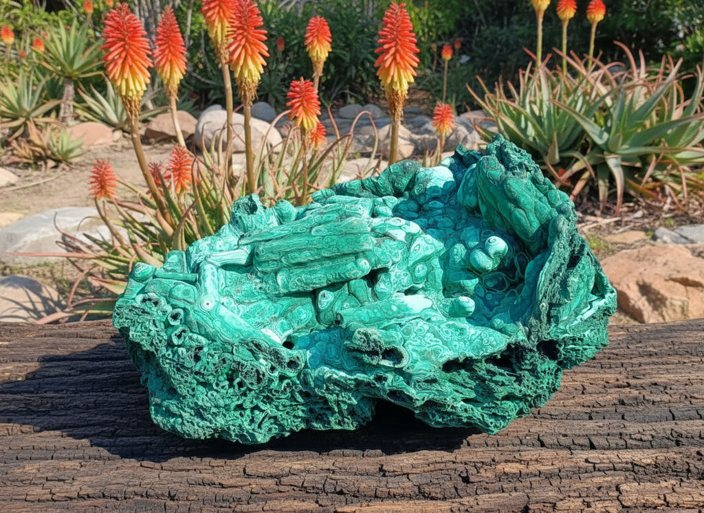Natural XXXL Museum Malachite Stalactite Formation x 1 From Kolwezi, Congo