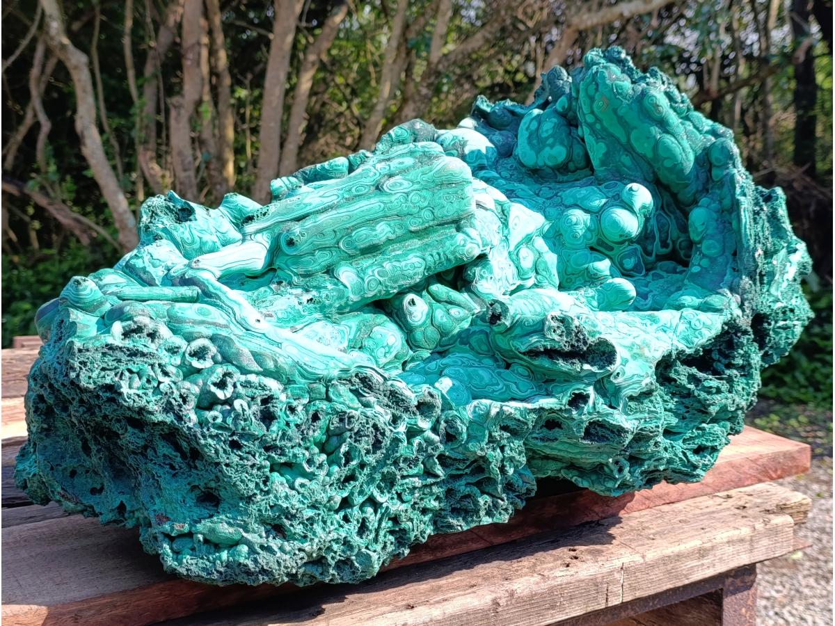 Natural XXXL Museum Malachite Stalactite Formation x 1 From Kolwezi, Congo