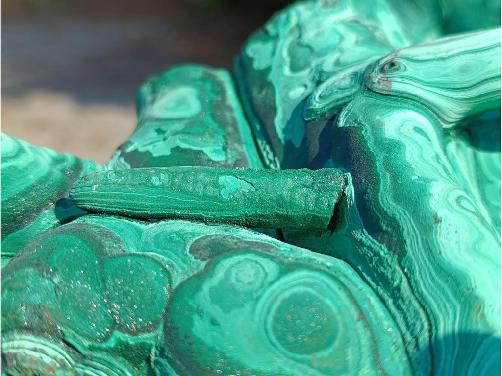 Natural XXXL Museum Malachite Stalactite Formation x 1 From Kolwezi, Congo