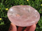 Polished Gemmy Rose Quartz Bowl x 1 From Ambatondrazaka, Madagascar