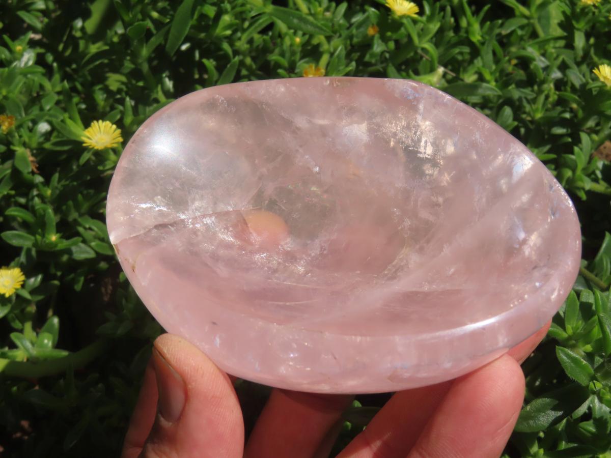 Polished Gemmy Rose Quartz Bowl x 1 From Ambatondrazaka, Madagascar