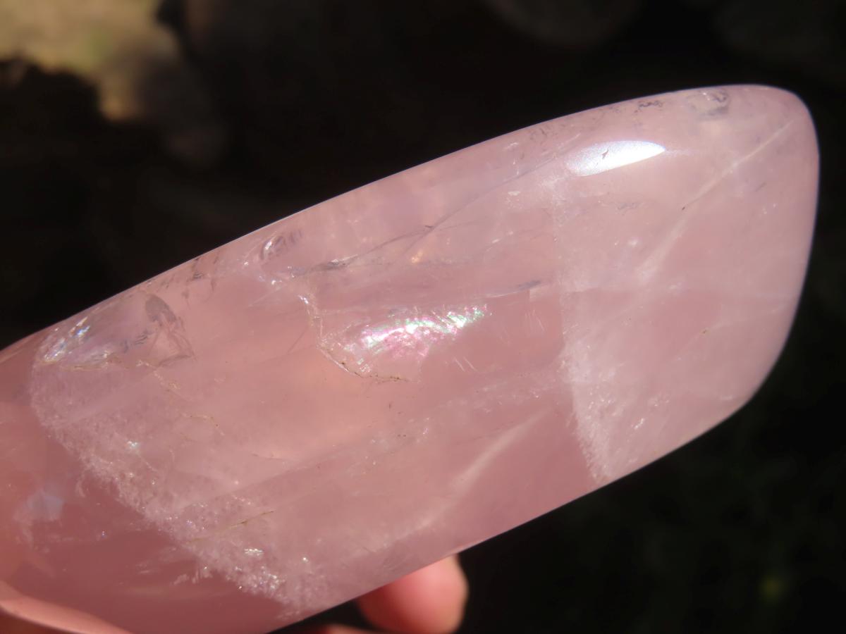 Polished Gemmy Rose Quartz Bowl x 1 From Ambatondrazaka, Madagascar