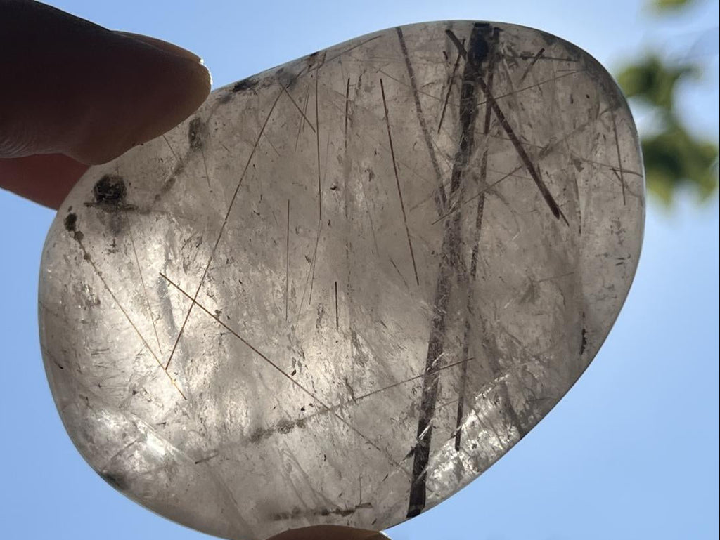 Polished Rare Golden and Copper Rutile Polished Quartz Crystal Free Form x 1 From Madagascar