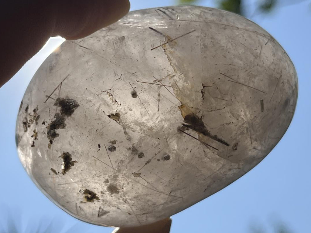 Polished Rare Golden and Copper Rutile Polished Quartz Crystal Free Form x 1 From Madagascar