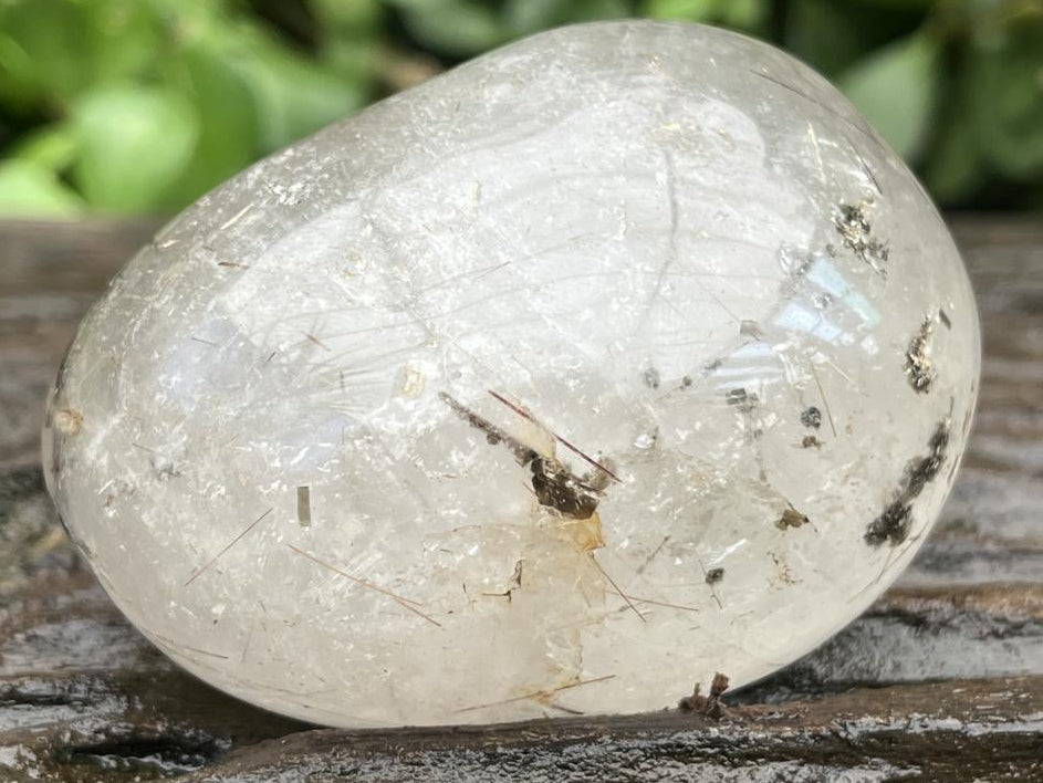 Polished Rare Golden and Copper Rutile Polished Quartz Crystal Free Form x 1 From Madagascar