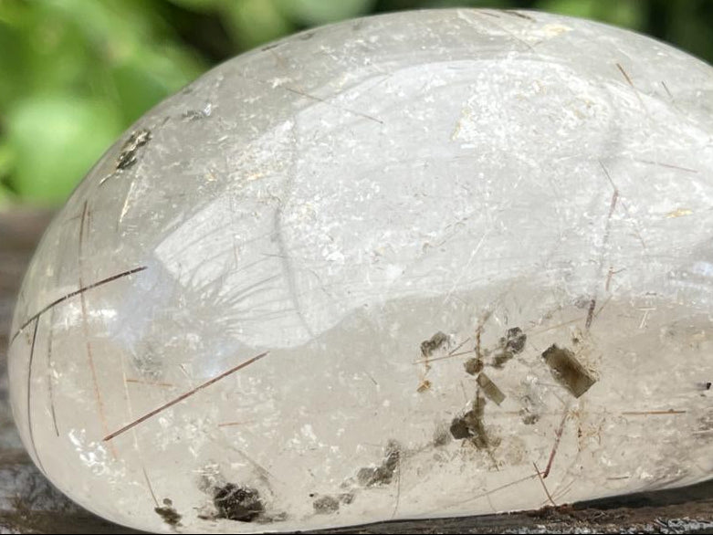 Polished Rare Golden and Copper Rutile Polished Quartz Crystal Free Form x 1 From Madagascar