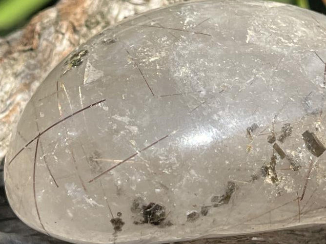 Polished Rare Golden and Copper Rutile Polished Quartz Crystal Free Form x 1 From Madagascar