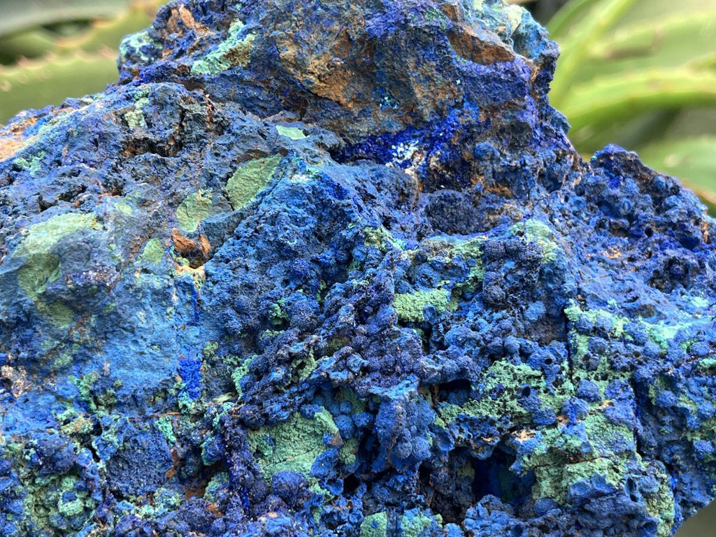 Natural Large Crystalline Azurite And Malachite Specimen x 1 From Tchudi Mine, Tsumeb, Namibia