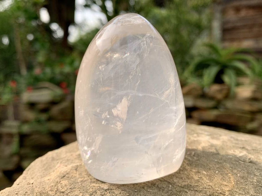 Polished Gemmy Girasol Standing Free Form x 1 From Ambatondrazaka, Madagascar