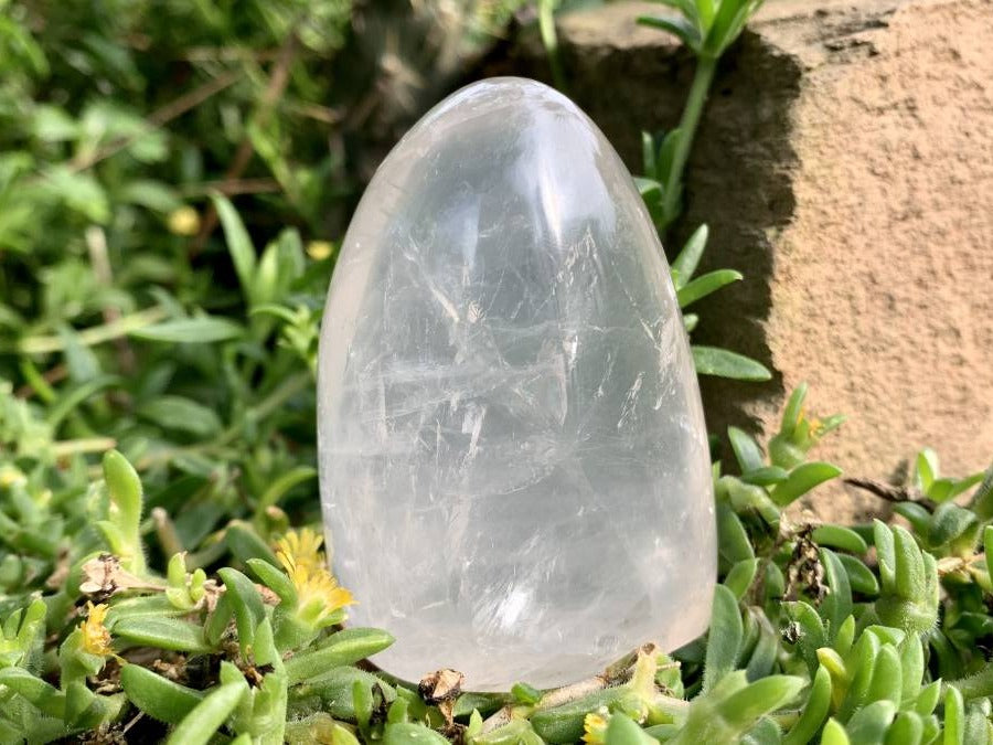 Polished Gemmy Girasol Standing Free Form x 1 From Ambatondrazaka, Madagascar