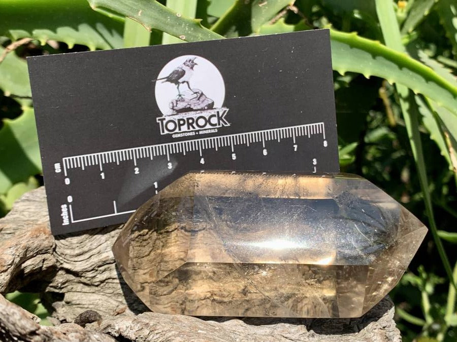 Polished Double Terminated Smokey Citrine Quartz Crystal x 1 From Madagascar