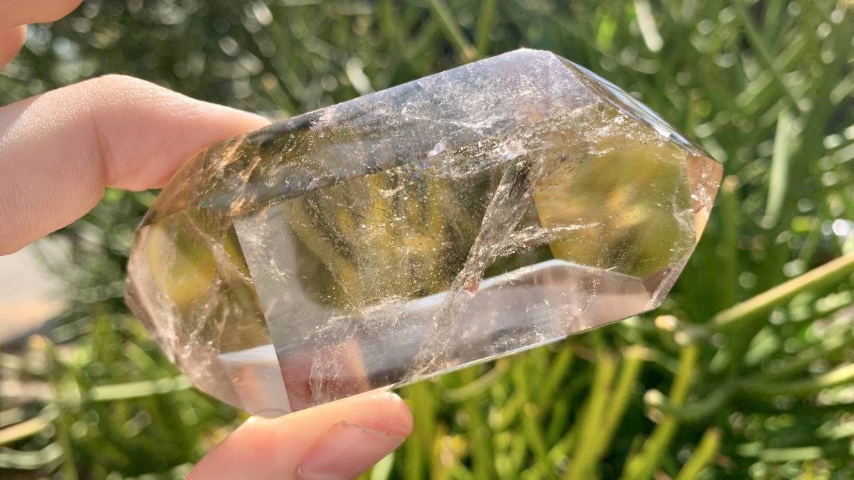 Polished Double Terminated Smokey Citrine Quartz Crystal x 1 From Madagascar