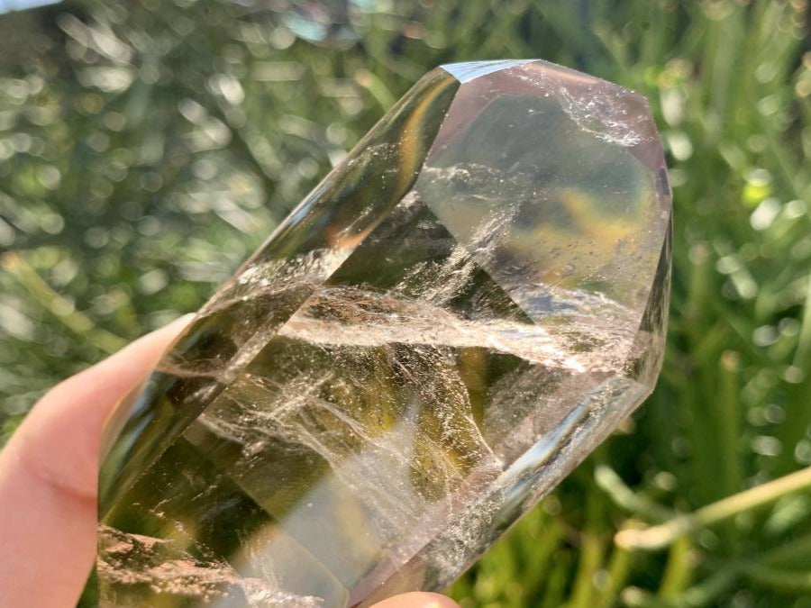Polished Double Terminated Smokey Citrine Quartz Crystal x 1 From Madagascar
