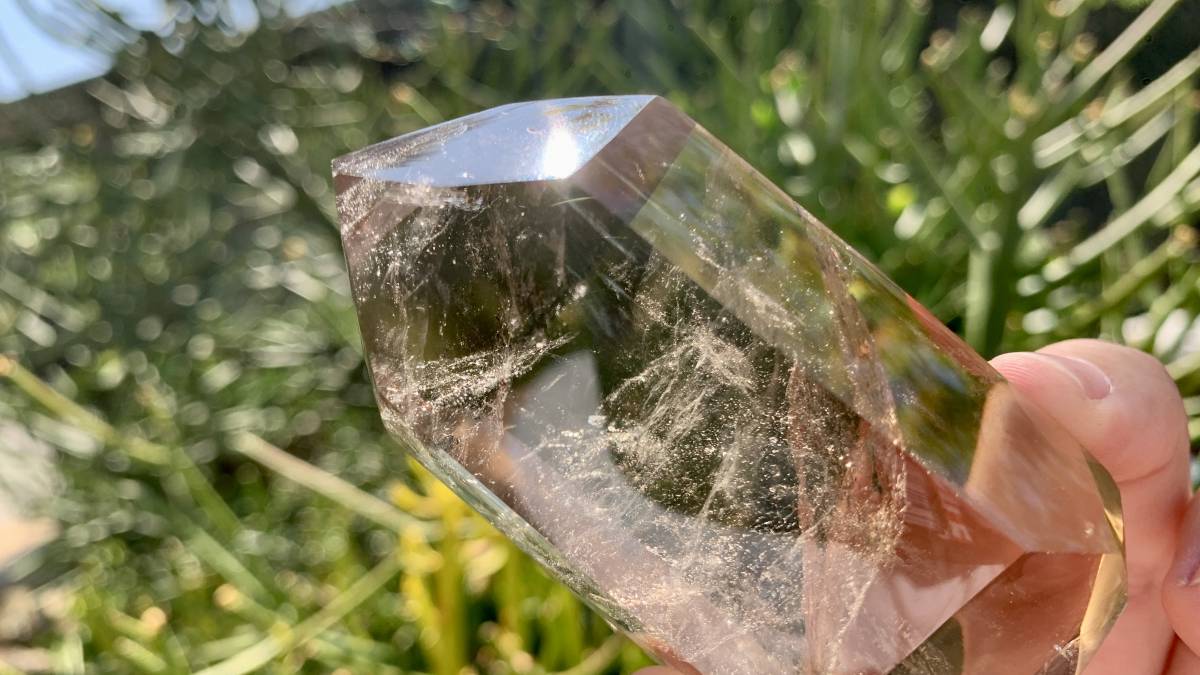 Polished Double Terminated Smokey Citrine Quartz Crystal x 1 From Madagascar