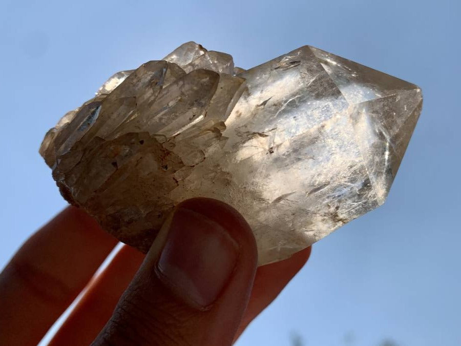 Natural Cascading Single Quartz Crystal x 1 From Luena, Congo