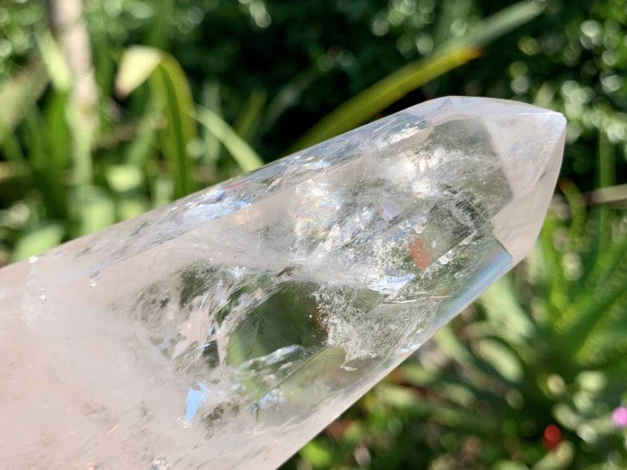 Polished Clear Rainbow Quartz Crystal x 1 From Madagascar