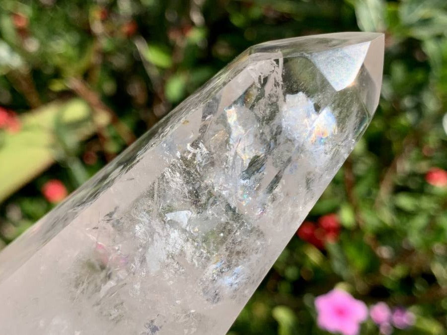 Polished Clear Rainbow Quartz Crystal x 1 From Madagascar