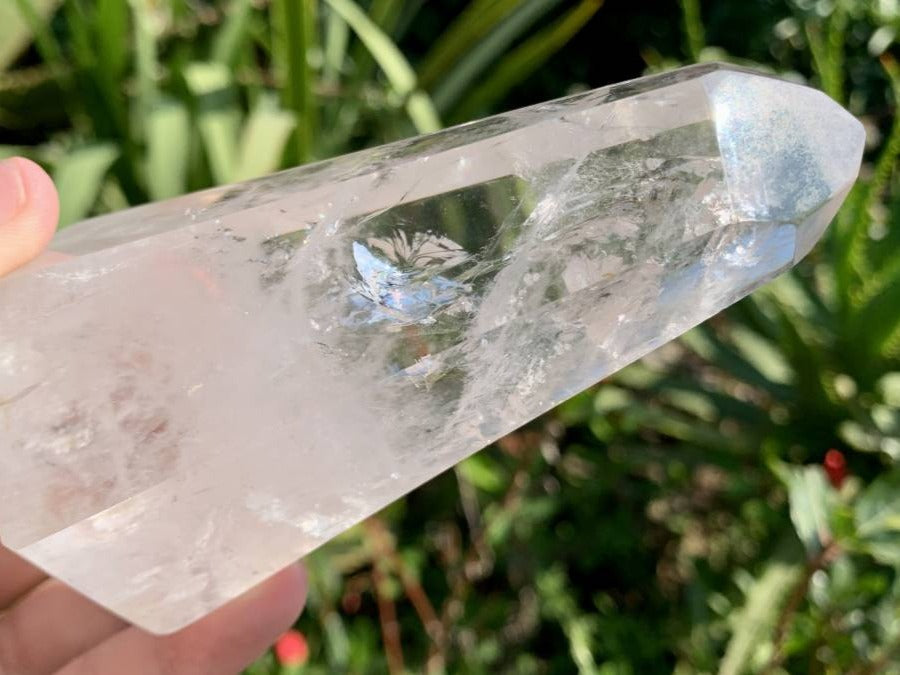 Polished Clear Rainbow Quartz Crystal x 1 From Madagascar