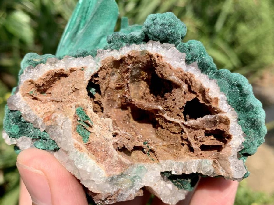 Natural Malachite Stalactite With Crystalline Botroiydal Base Specimen x 1 From Kolwezi, Congo