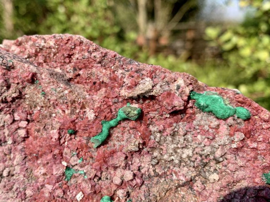 Natural Salrose Cobaltion Dolomite With Silky Ball Malachite Specimen x 1 From Kakanda, Congo