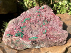 Natural Salrose Cobaltion Dolomite With Silky Ball Malachite Specimen x 1 From Kakanda, Congo