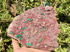 Natural Salrose Cobaltion Dolomite With Silky Ball Malachite Specimen x 1 From Kakanda, Congo