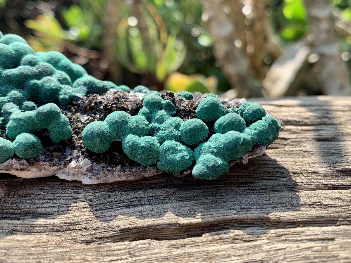 Natural Ball Malachite on Drusy Crystalline Dolomite Matrix Specimen x 1 From Kambove, Congo