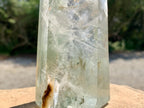 Polished Phantom Lined Chlorite Quartz Crystal x 1 From Ambatofinandrahana, Madagascar