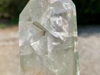 Polished Phantom Lined Chlorite Quartz Crystal x 1 From Ambatofinandrahana, Madagascar