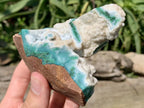 Natural White Dolomite With Malachite And Silica Chrysocolla Specimen x 1 From Mindingi Mine, Congo