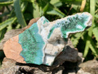 Natural White Dolomite With Malachite And Silica Chrysocolla Specimen x 1 From Mindingi Mine, Congo