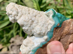 Natural White Dolomite With Malachite And Silica Chrysocolla Specimen x 1 From Mindingi Mine, Congo