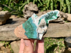 Natural White Dolomite With Malachite And Silica Chrysocolla Specimen x 1 From Mindingi Mine, Congo
