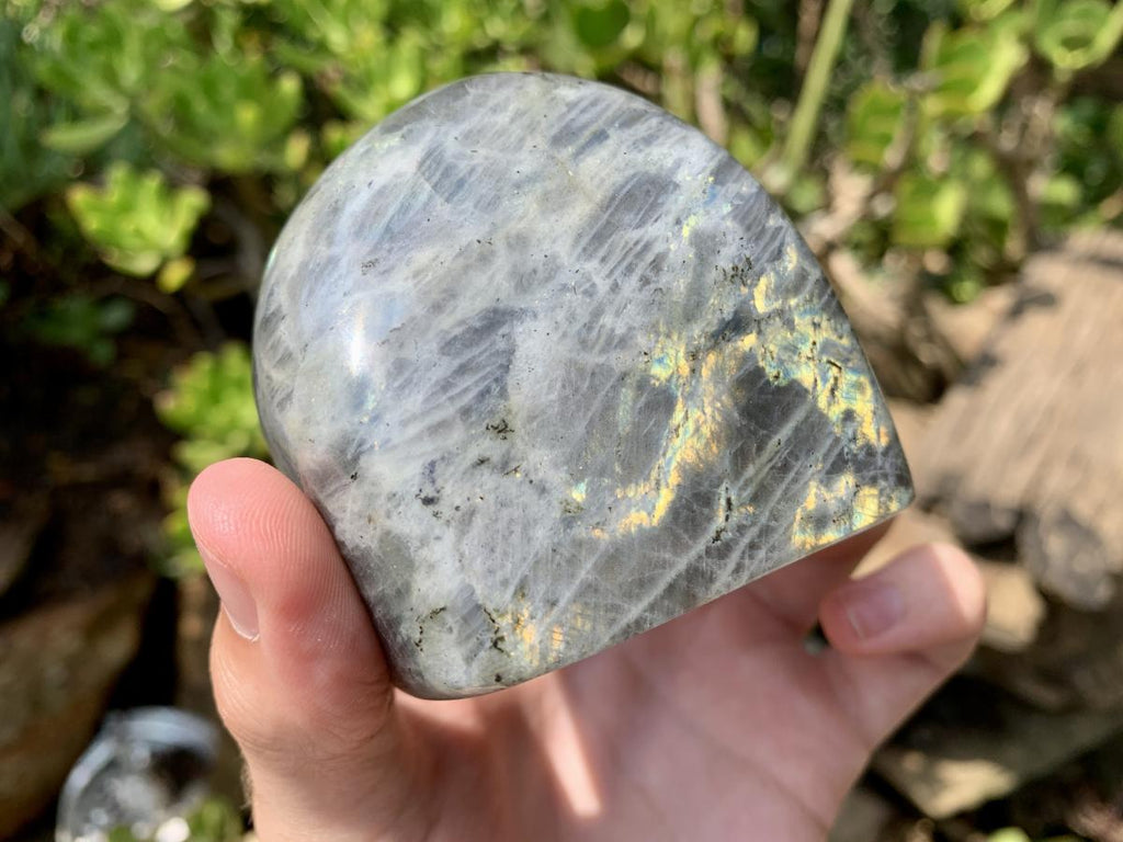 Polished Rare Purple Sunset Labradorite Standing Free Form x 1 From Tulear, Madagascar