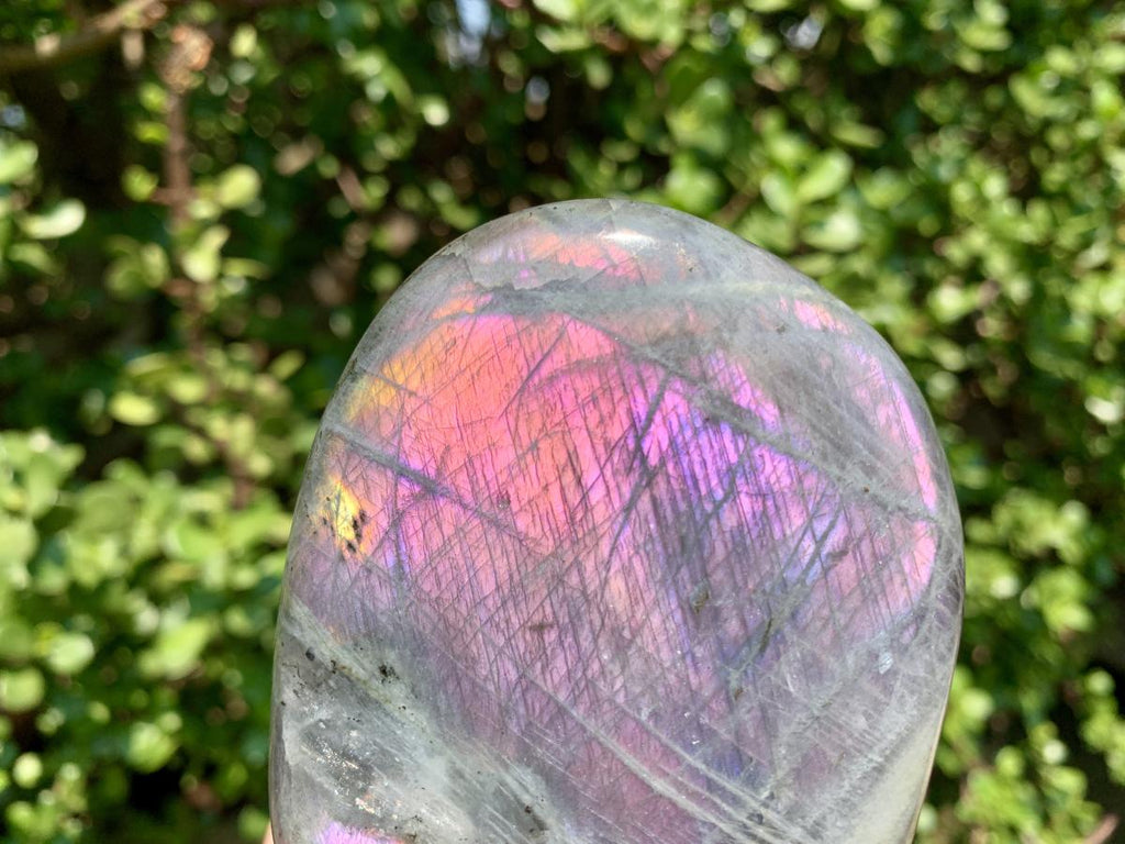 Polished Rare Purple Sunset Labradorite Standing Free Form x 1 From Tulear, Madagascar
