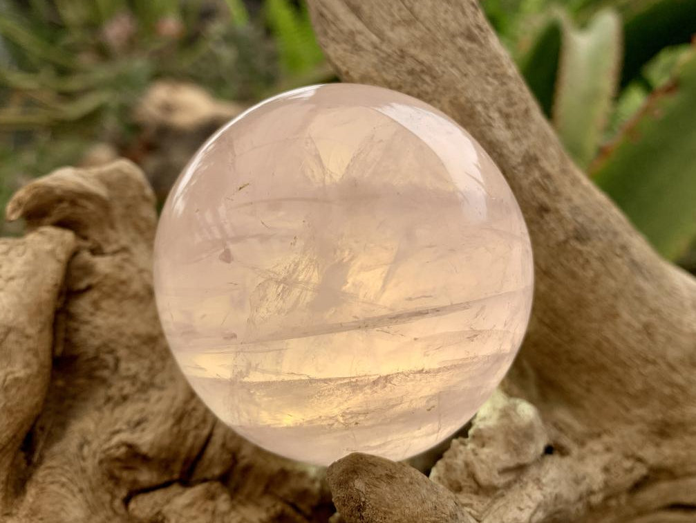 Polished Gemmy Star Rose Quartz Sphere x 1 From Ambatondrazaka, Madagascar