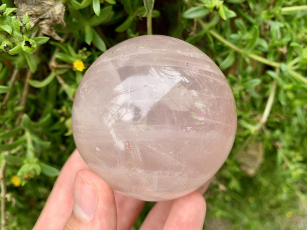 Polished Gemmy Star Rose Quartz Sphere x 1 From Ambatondrazaka, Madagascar