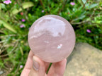 Polished Gemmy Star Rose Quartz Sphere x 1 From Ambatondrazaka, Madagascar