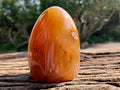 Polished Crystalline Geode Centered Carnelian Standing Free Form x 1 From Madagascar