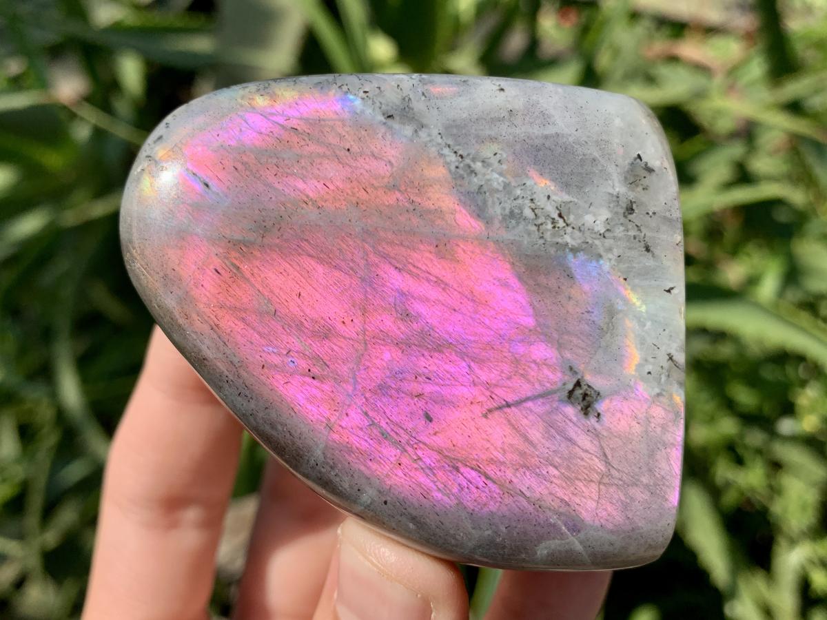 Polished Rare Purple Sunset Labradorite Standing Free Form x 1 From Tulear, Madagascar