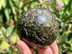 Polished Orbicular Ocean Jasper Sphere x 1 From Madagascar
