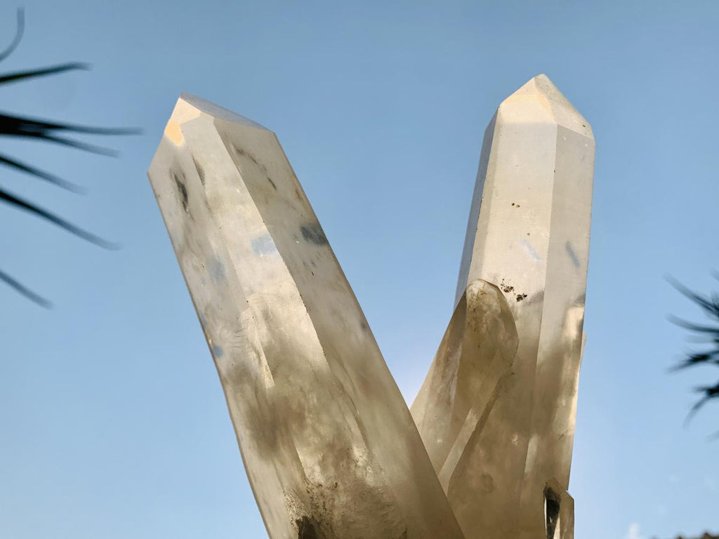 Natural Twin V Clear Quartz Crystal Cluster x 1 From Ambatofinandrahana, Madagascar