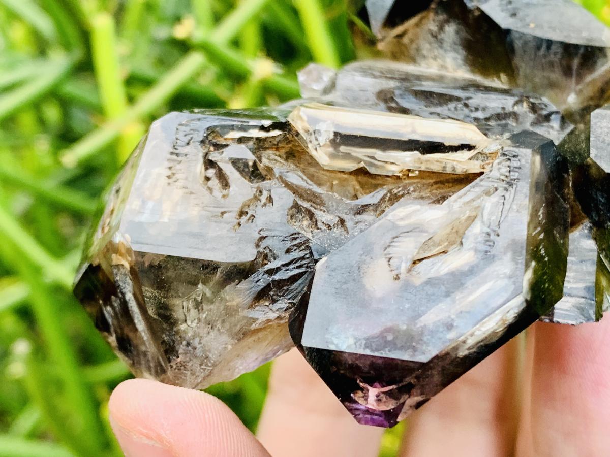 Natural Tabular Window Smokey Amethyst Crystal Cluster x 1 From Brandberg, Namibia